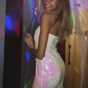 Sequin holographic dress